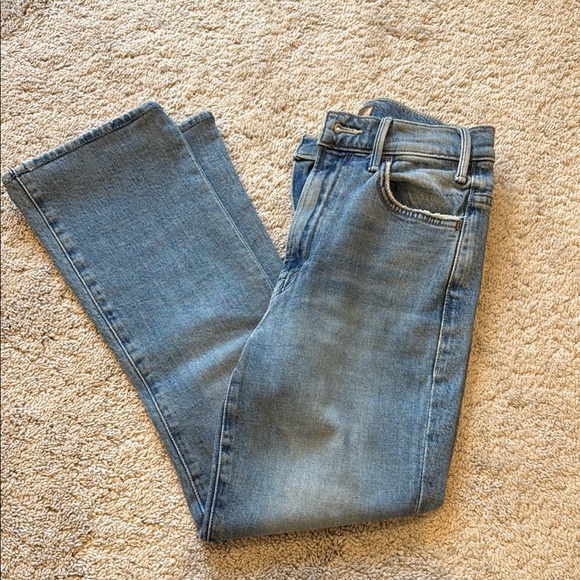 MOTHER Ankle & Cropped Jeans in Light Blue - Picture 1 of 6